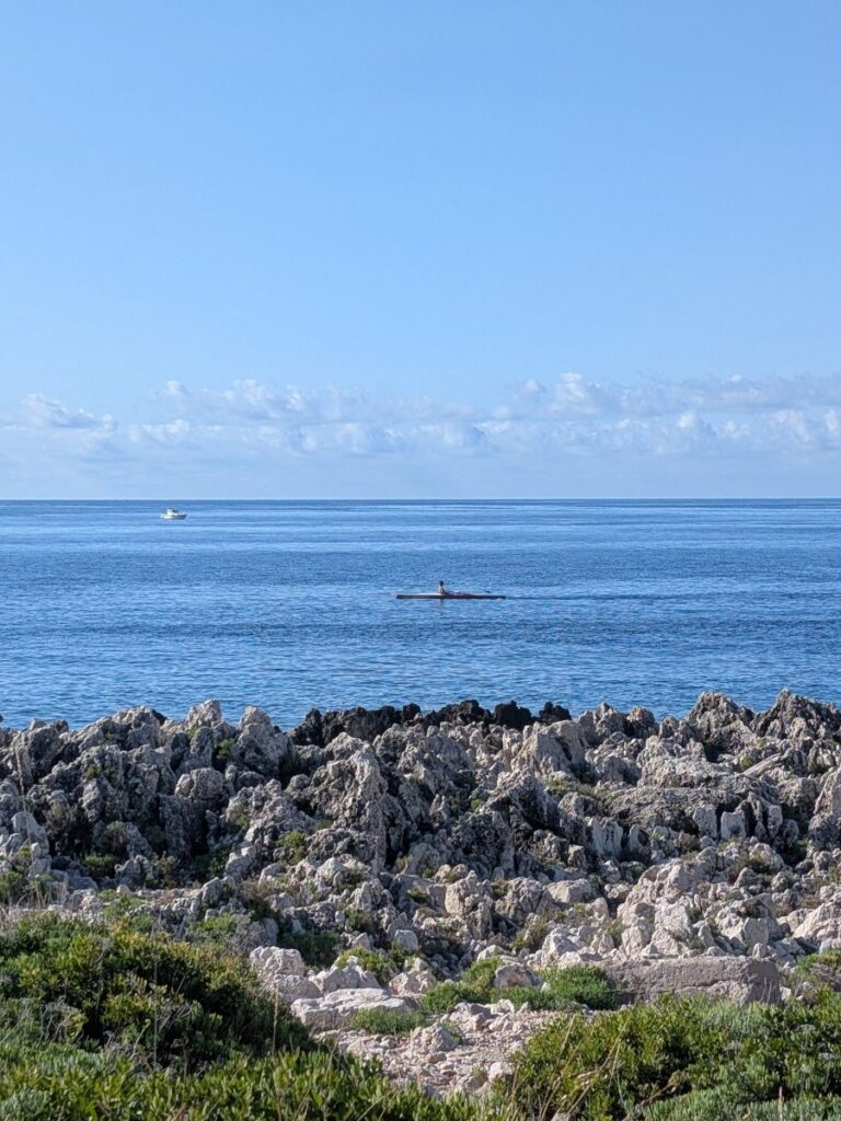 Vue sur la Méditerranée depuis le sentier le Corbusier à Roquebrune-Cap-Martin.