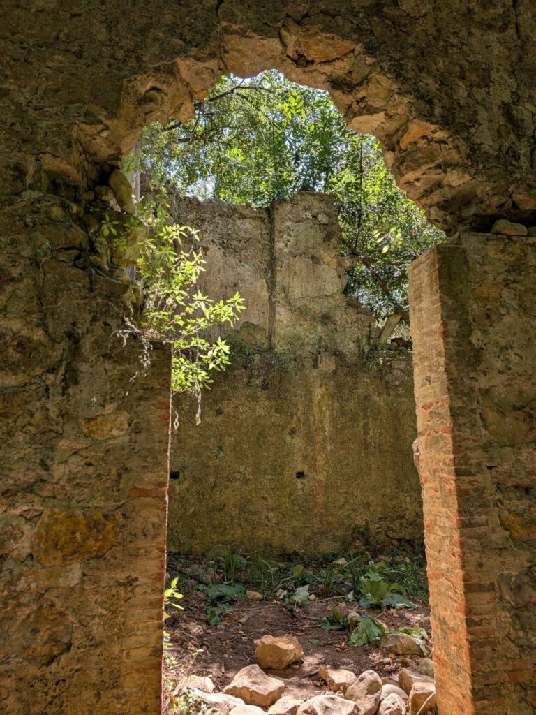 Des ruines sur le sentier de la Brague.