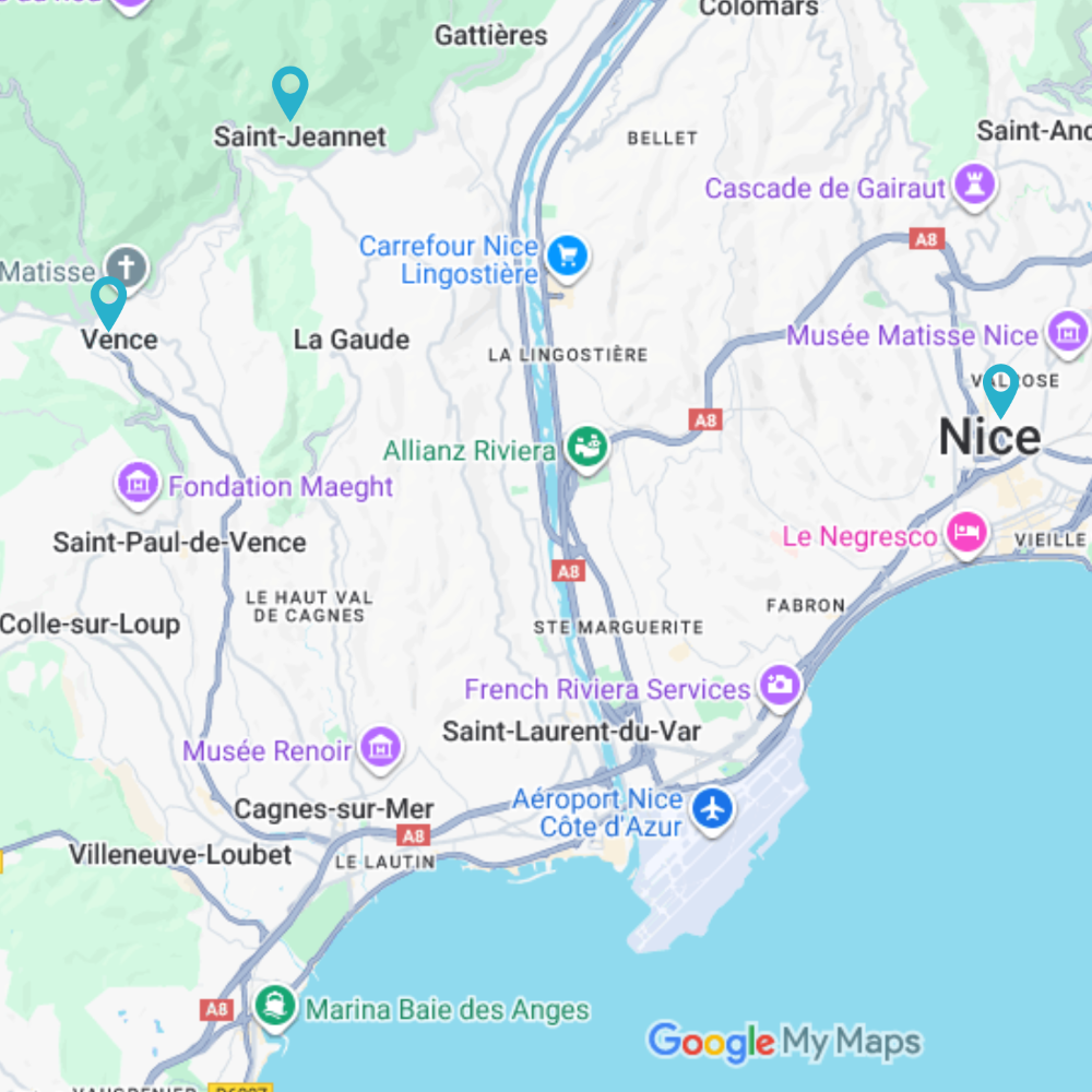 Carte de Saint-Jeannet
