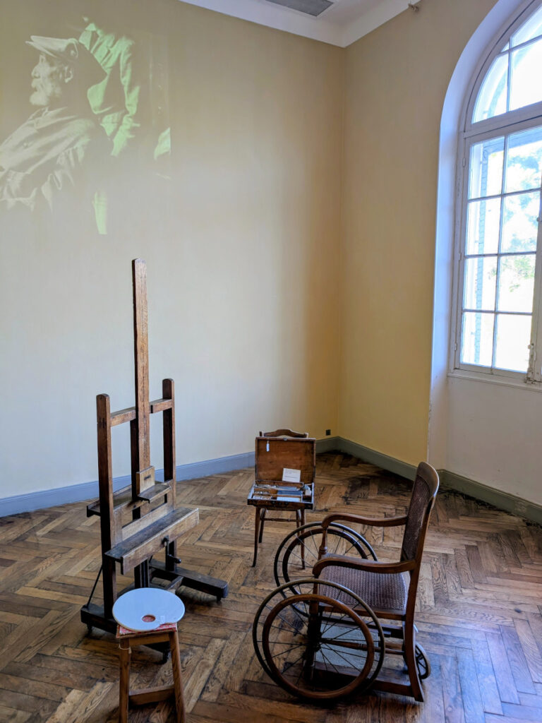 Atelier du peintre Pierre-Auguste Renoir au musée Renoir à Cagnes-sur-Mer.