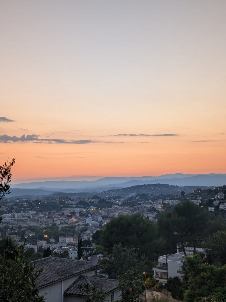 Coucher de soleil.